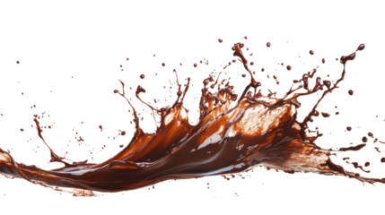 Chocolate splash transparent background