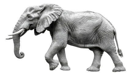 Fototapeta premium a statue of an elephant isolated on white background