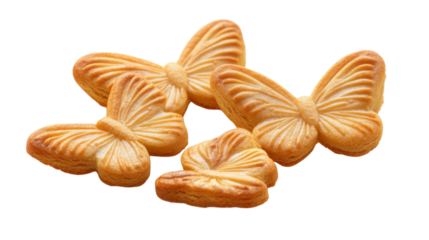 Butterfly-shaped cookie transparent background