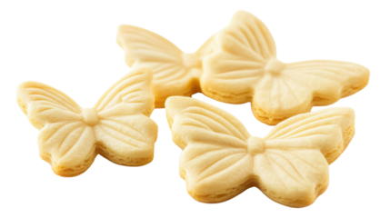 Butterfly-shaped cookie transparent background