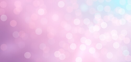 Pink Abstract Bokeh Background with Blurred Purple and Violet Circles for Christmas Decoration