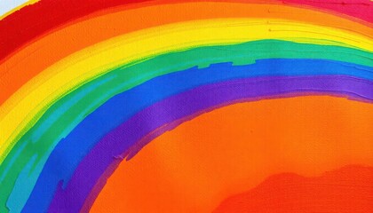 a close up of a rainbow painted on a wall with a sky background,