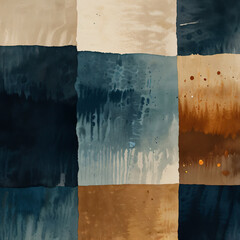Naklejka premium The blue abstract illustration features dynamic, organic patterns.