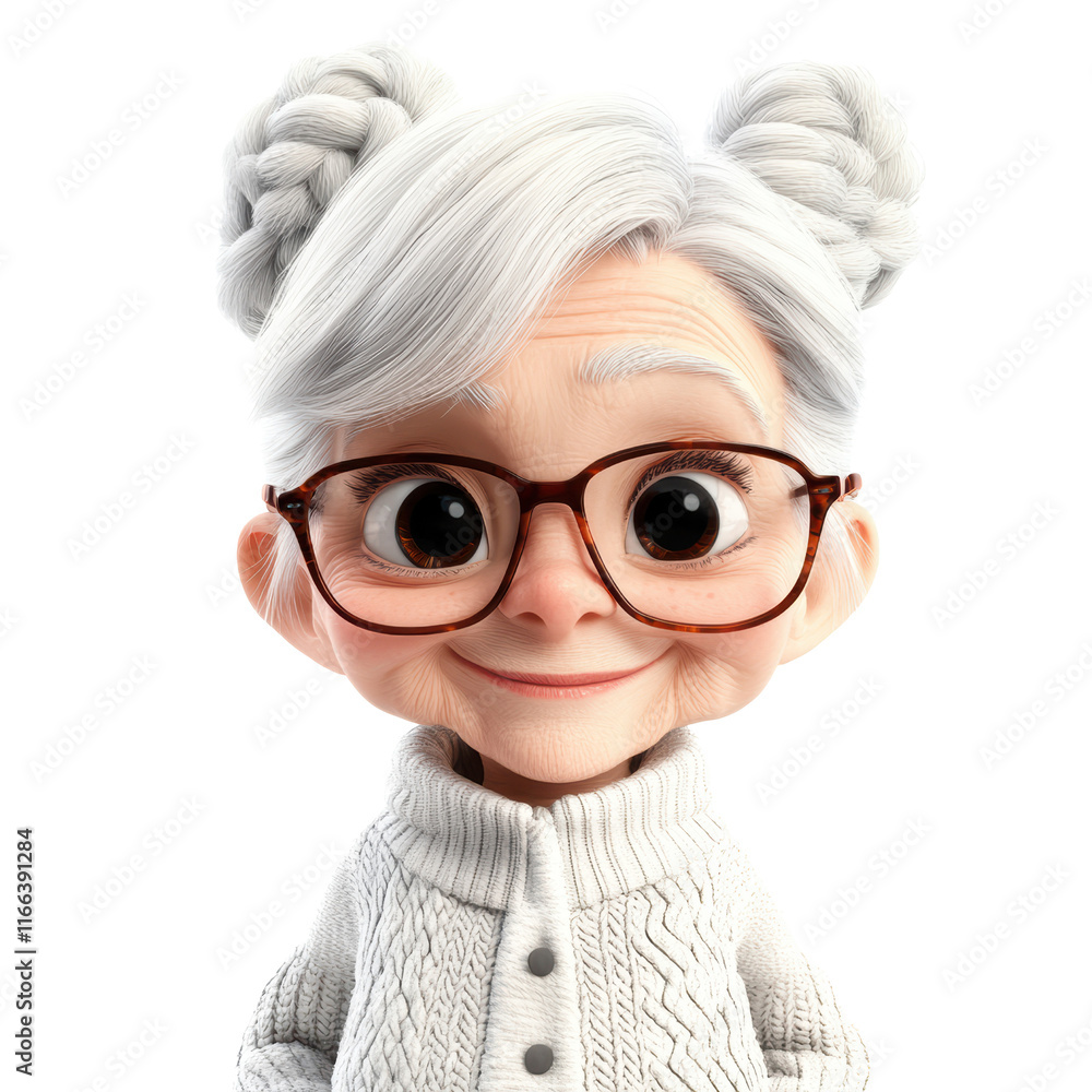 Poster cheerful animated character digital space character design bright colors playful concept isolated on