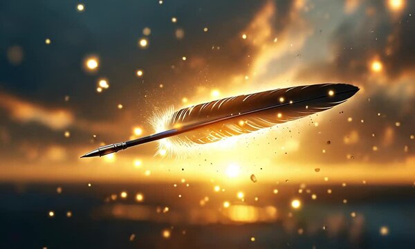 abstract background with feather - AI