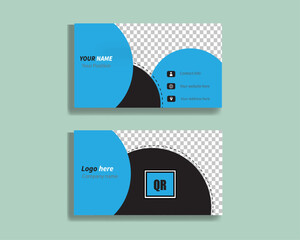 Creative circle shape layout business card design