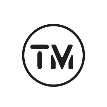 recommend clip art: initials logo TM simple vector template