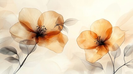 Delicate floral illustration with soft hues.