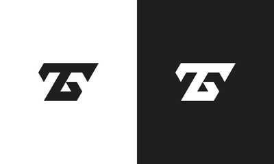 TG logo, monogram unique logo, black and white logo, premium elegant logo, letter TG Vector