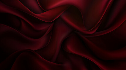 Obraz premium Luxurious Crimson Velvet Drapes with Soft, Fluid Folds - Perfect for Elegant and Romantic Designs.