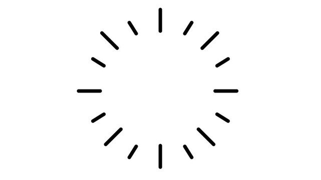 Click explosion Effect icon animation isolated in white and black background. Firework, And clicking sound overlay with circular lines pop up. Alpha