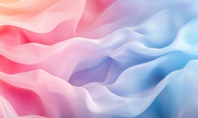 Fototapeta premium Soft, flowing fabric in pastel colors creating a serene visual effect.