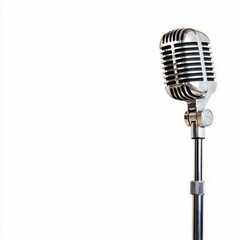 Fototapeta premium Vintage Style Microphone for Recording Studio Performance or Music Events