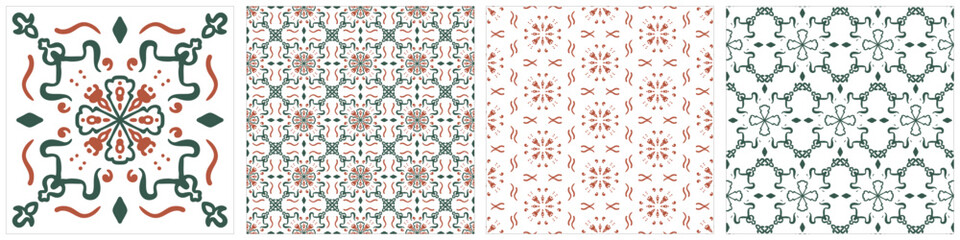 Flower Pattern 7 Editable Hand Drawn Vector Clip Art