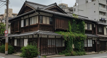 Fototapeta premium 古い日本家屋 - 廃墟 - 空き家