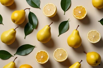 a close up of a bunch of lemons and oranges on a table