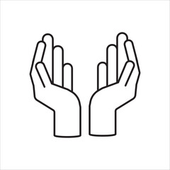 Pray icon outline vector