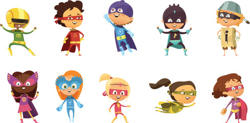 amazing little superhero vector art illustration © Nova