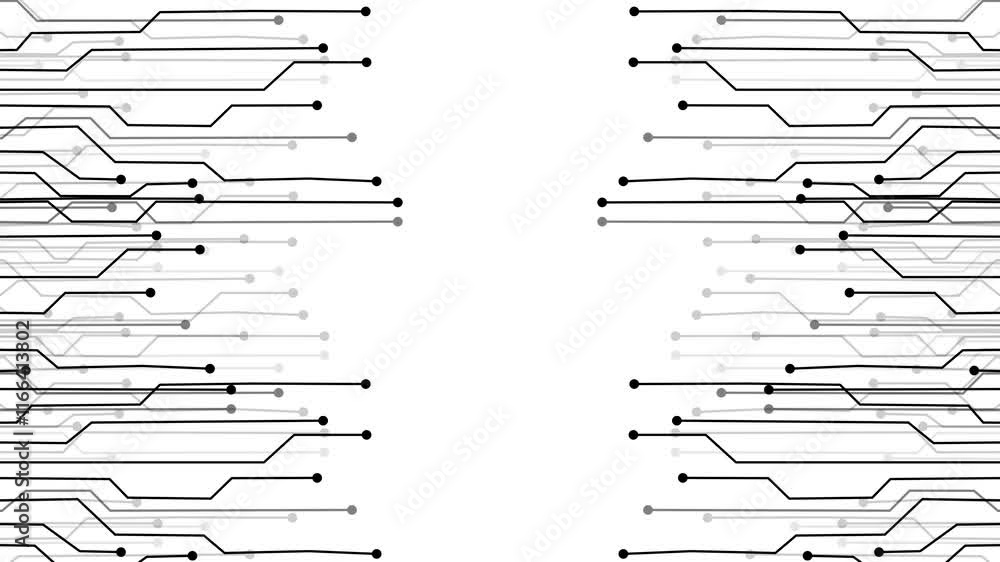 Aufkleber circuit abstract animation in white background. technology electronic futuristic circuit lines. hi-t