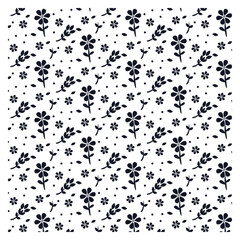 flower blossom aesthetic seamless pattern design white background