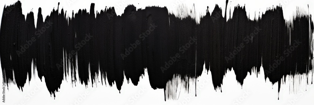 Poster abstract black marker paint texture artwork on white background with unique design and depth for cre