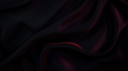 Fototapeta premium Opulent Burgundy Silk Satin Drapes - A Luxurious Texture for High-End Fashion and Design.