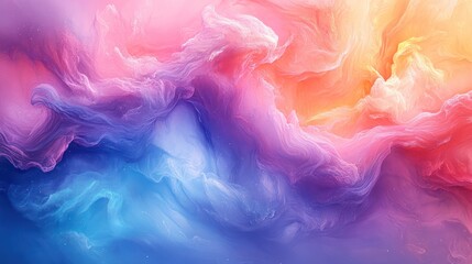 Obraz premium Abstract Colorful Swirls: A Dreamlike Digital Artwork