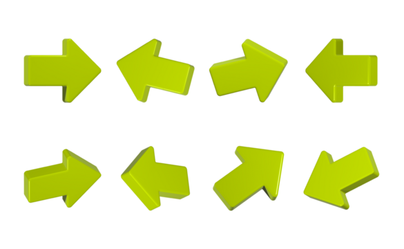 arrow set 3d move icon symbol