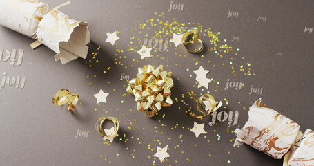 Image of christmas greetings text over christmas decorations © vectorfusionart