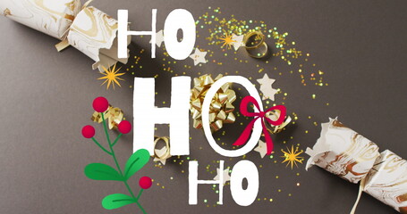Image of christmas greetings text over christmas decorations © vectorfusionart