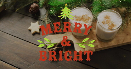 Image of christmas greetings text over christmas decorations © vectorfusionart