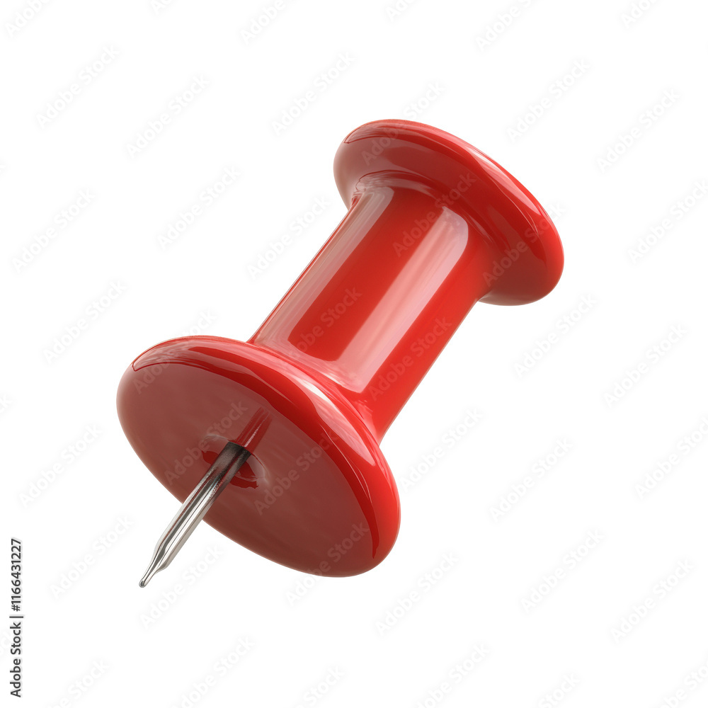 Poster creative red pushpin action office space object photography minimalist design close-up focus on func