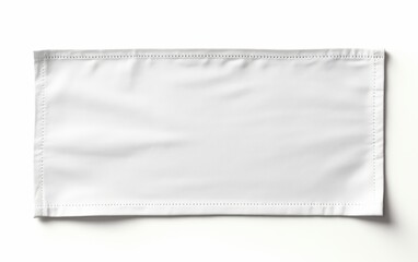 Blank Clothing Label Isolated on White Background for Custom Designs and Branding Purposes in Fashion Industry and Retail Use