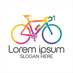Colorful Bicycle Logo Design  Dynamic Vector Logo for Cycling Clubs, Events, and Sports Brands