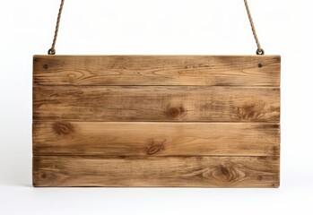 Isolated Wooden Sign on White Background, Perfect for Custom Messages and Brand Promotions in Various Creative Projects and Designs