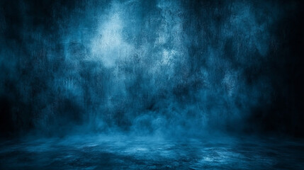 dark blue smoky textured background with mystical foggy grunge effects for abstract art and moody atmospheric design