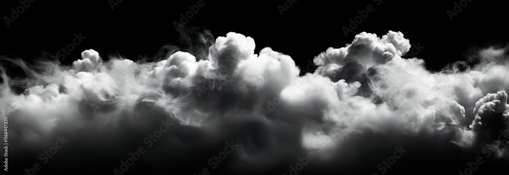 Poster dramatic black background with billowing clouds creating a mysterious and atmospheric scene for back