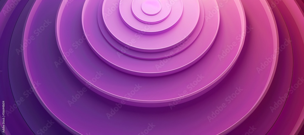 Poster a creative abstract background with smooth purple geometric circular shapes and dynamic patterns
