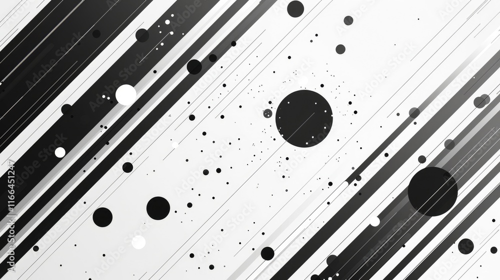 Poster this abstract minimalist design features a striking black and white background with dynamic lines an