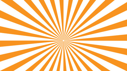 Modern seamless retro vintage burst sunrise sunbeam element spiral striped illustration sunray template wallpaper, cover, poster, flyer design. Vector orange sun rays and sunburst backdrop background