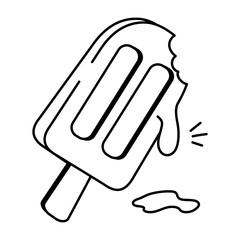 A sketchy icon of ice popsicle 