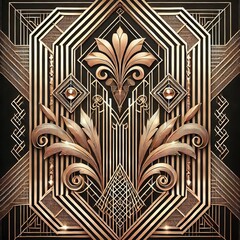 I Art Deco Geometric Elegant Luxurious