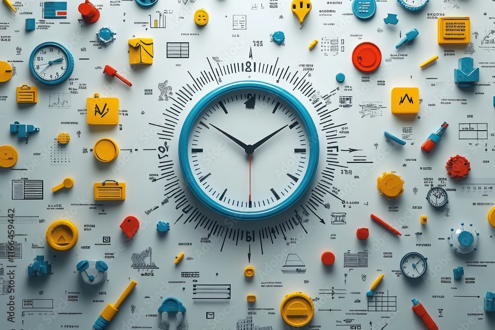 Poster time management and productivity: a visual representation of scheduling and efficiency