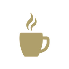 Simple, elegant coffee cup logo. Evokes warmth, comfort, and the coffee experience.
