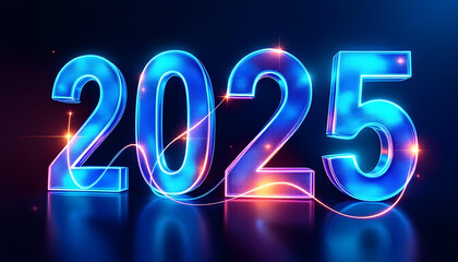 2025 3d text concept wifi internet technology