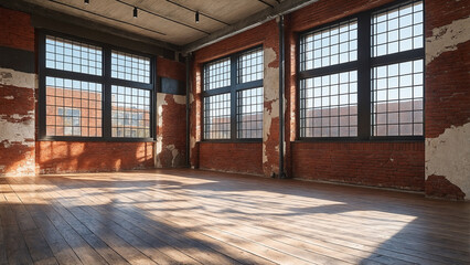Sunlit Industrial Loft with Large Windows