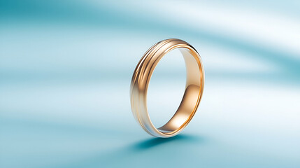A close-up of two gold wedding rings on a white table symbolizing love and marriage