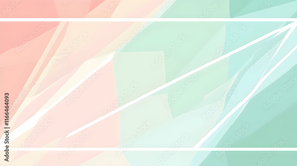 Aufkleber abstract pastel background with geometric shapes and soft color gradients, ideal for presentations o