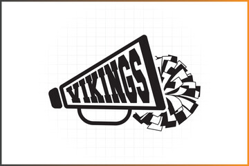 Cheer T-shirt Design, Vikings Cheer Logo Design