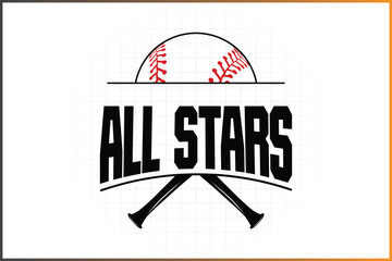Baseball Logo Template Custom Baseball Logo Mark, All-Stars